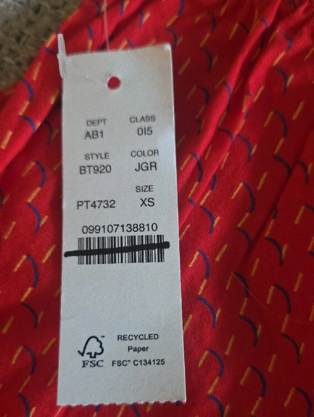 J. Crew 100% cotton